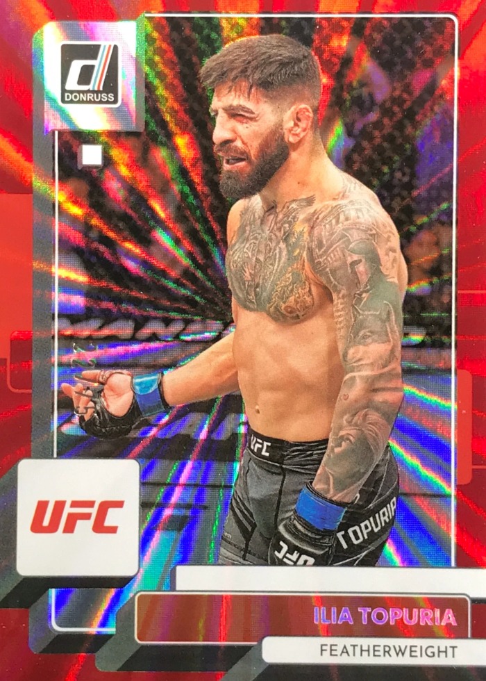 2023 Panini Donruss UFC Red Holo Laser Ilia Topuria #72 /75