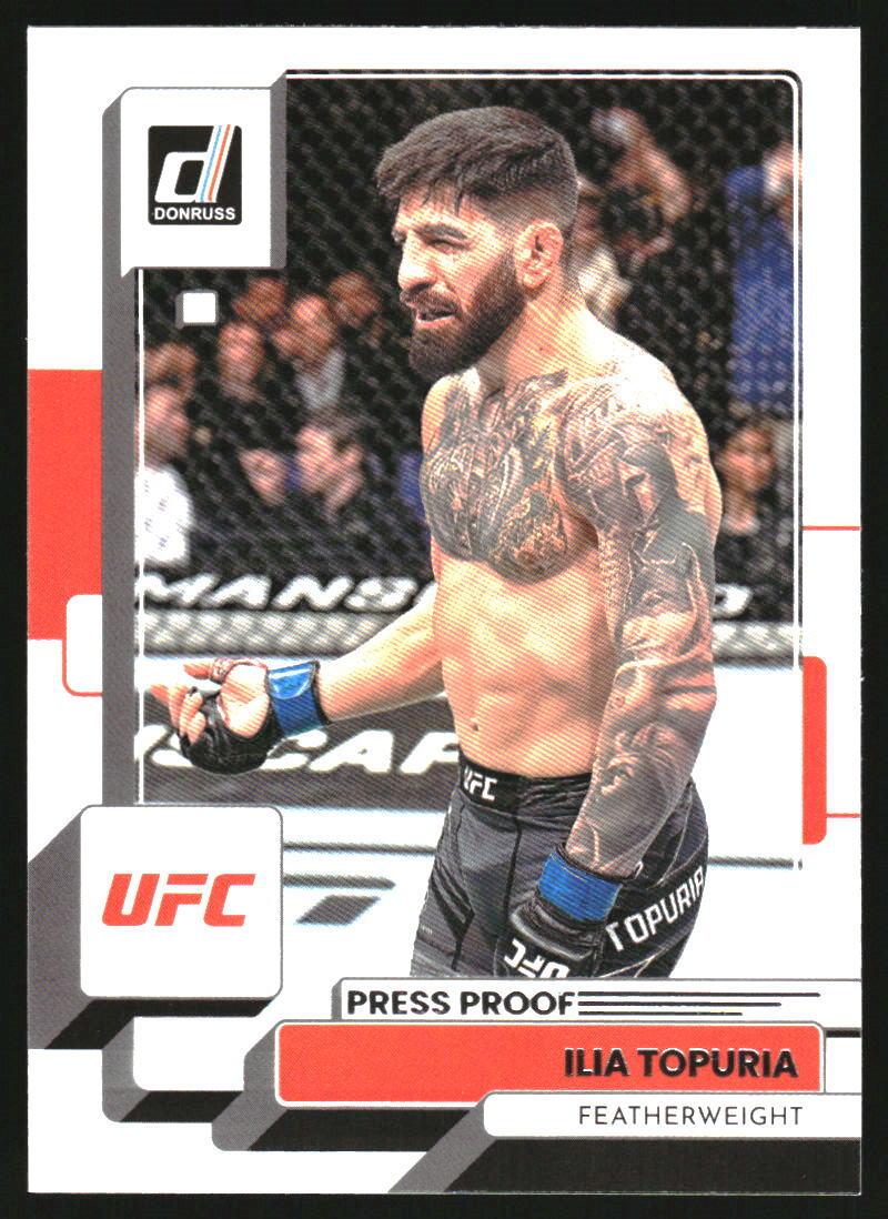 2023 Panini Donruss UFC Silver Press Proof Ilia Topuria #72