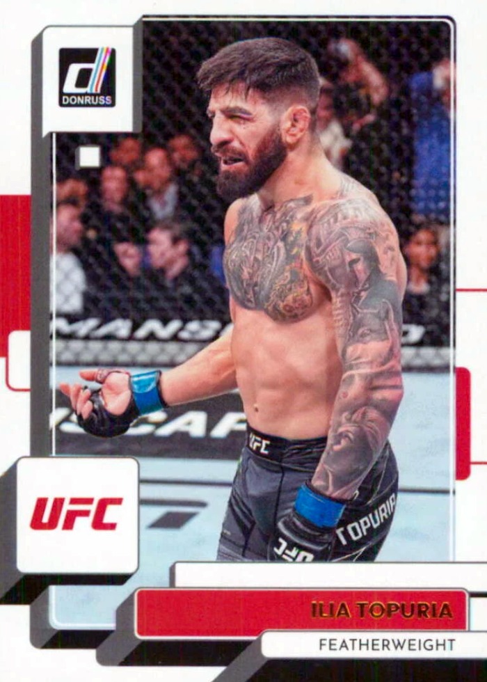 2023 Panini Donruss UFC White (Copper Letters) Ilia Topuria #72