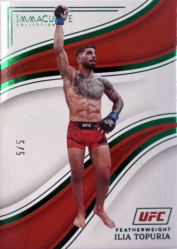 2023 Panini Immaculate UFC Green Foil Ilia Topuria #47 /5