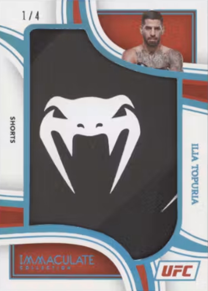 2023 Panini Immaculate UFC Shorts Prime Ilia Topuria #JM-ITP /4