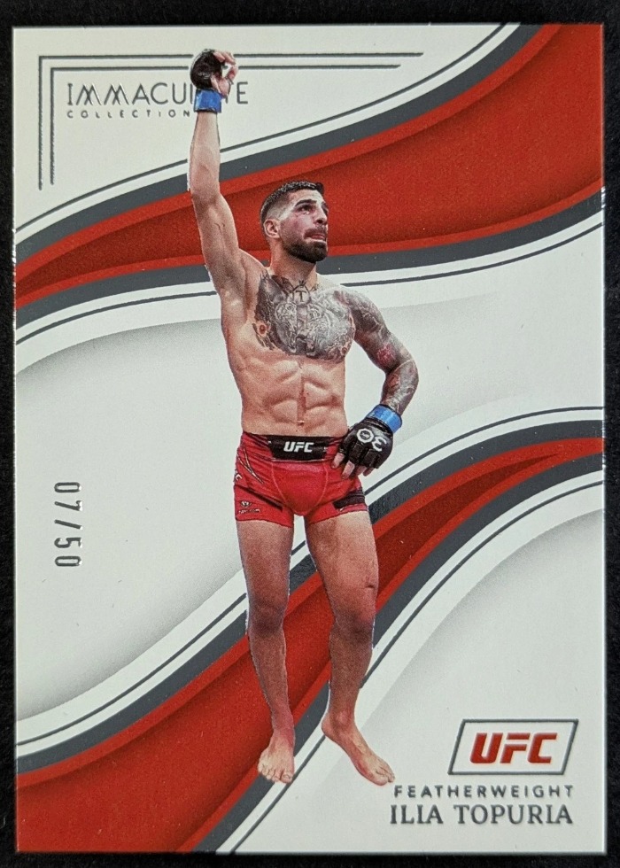 2023 Panini Immaculate UFC Silver Foil Ilia Topuria #47 /50
