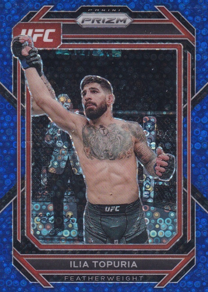 2023 Panini Prizm UFC Blue Disco Ilia Topuria #167 /25
