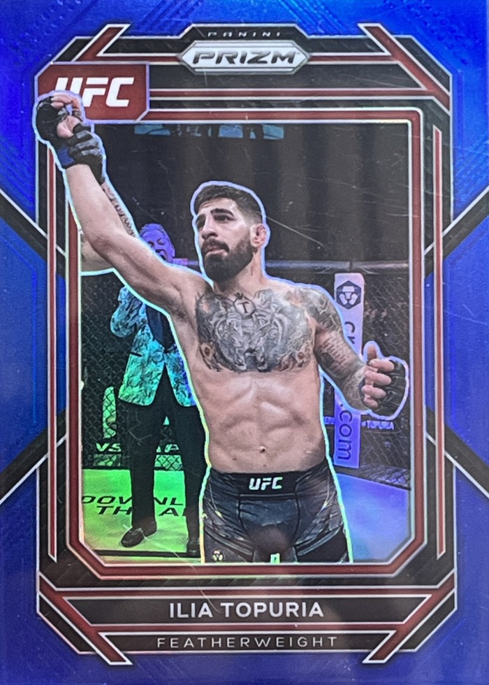 2023 Panini Prizm UFC Blue Prizm Ilia Topuria #167 /175
