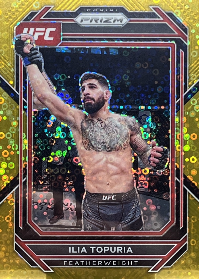 2023 Panini Prizm UFC Gold Disco Ilia Topuria #167 /10