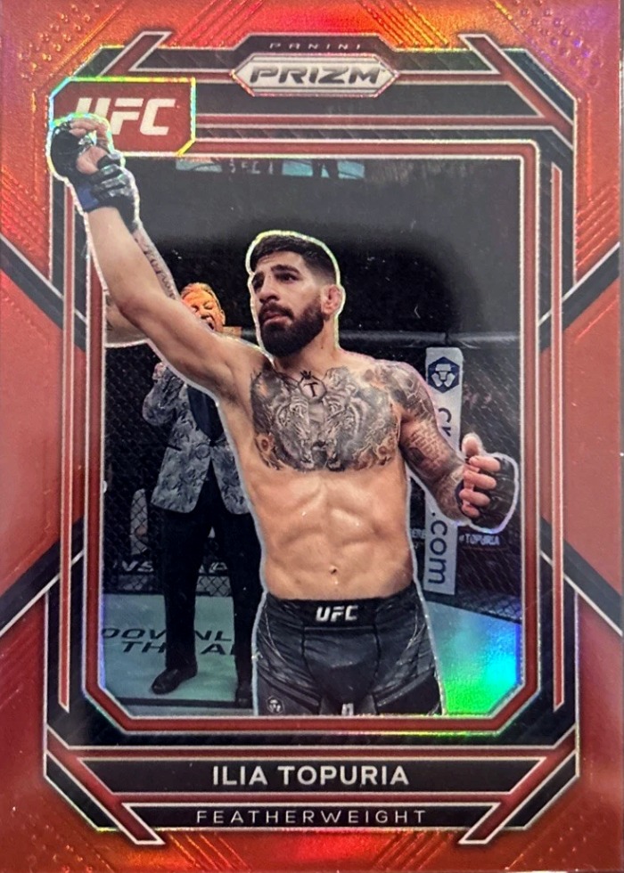 2023 Panini Prizm UFC Red Prizm Ilia Topuria #167 /199