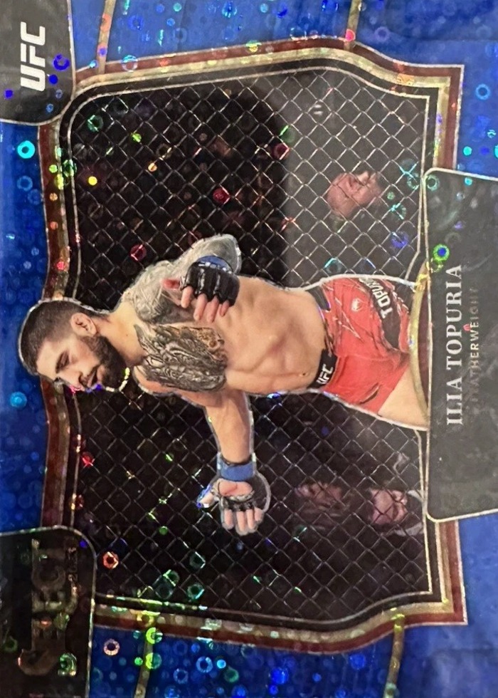 2023 Panini Select UFC Blue Disco Ilia Topuria #250 /49