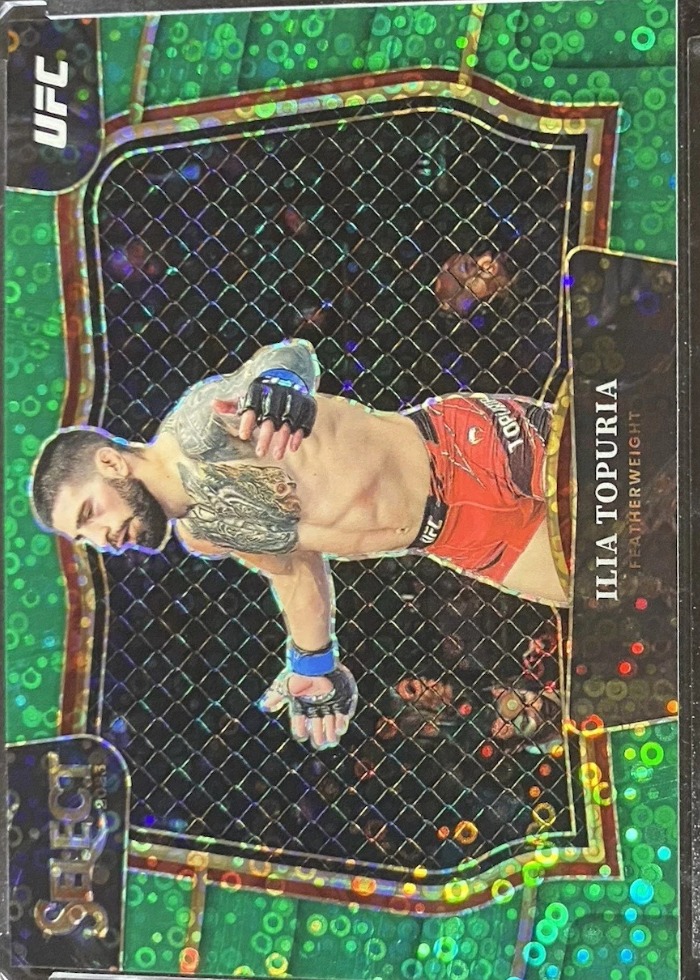 2023 Panini Select UFC Green Disco Ilia Topuria #250 /5