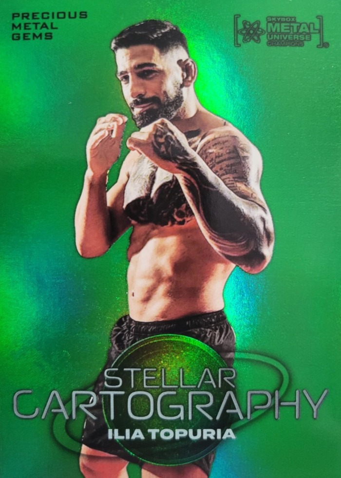 2024 Metal Universe Champions Green Precious Metal Gems Ilia Topuria #139 /10