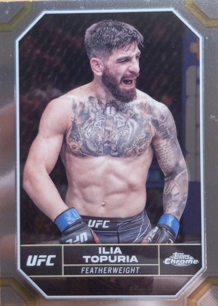 2024 Topps Chrome UFC Base (Silver) Ilia Topuria #77