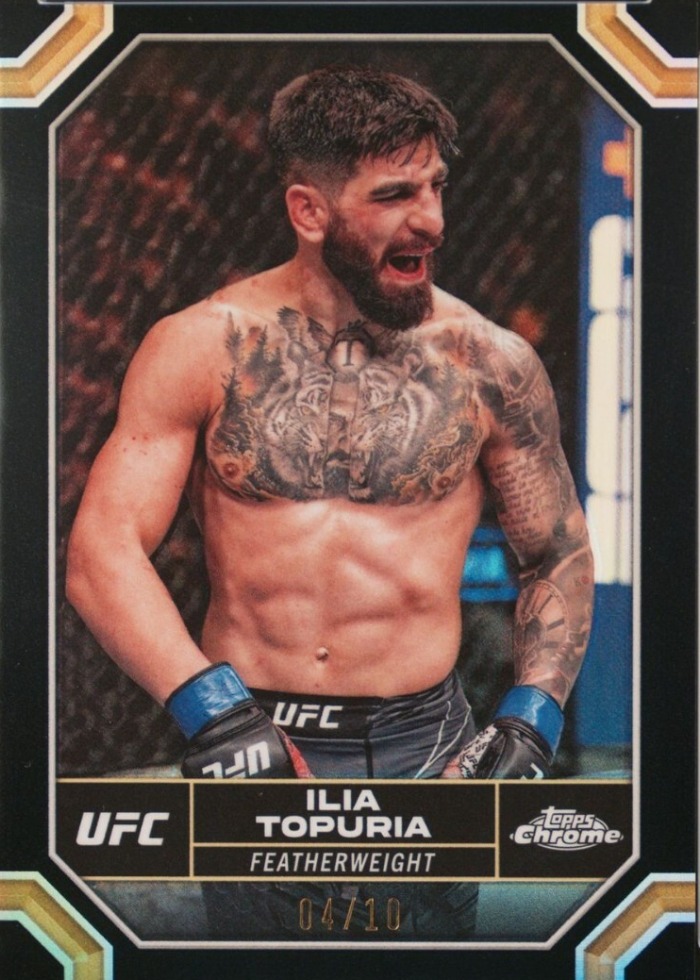 2024 Topps Chrome UFC Black Refractor Ilia Topuria #77 /10