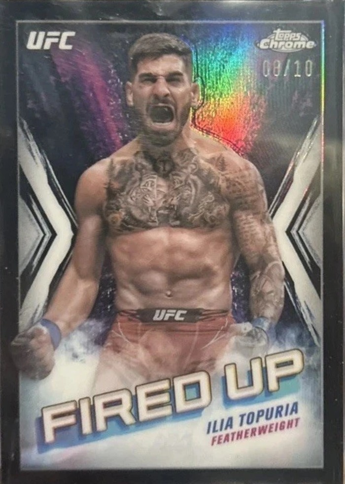2024 Topps Chrome UFC Black Refractor Ilia Topuria #FDP-22 /10