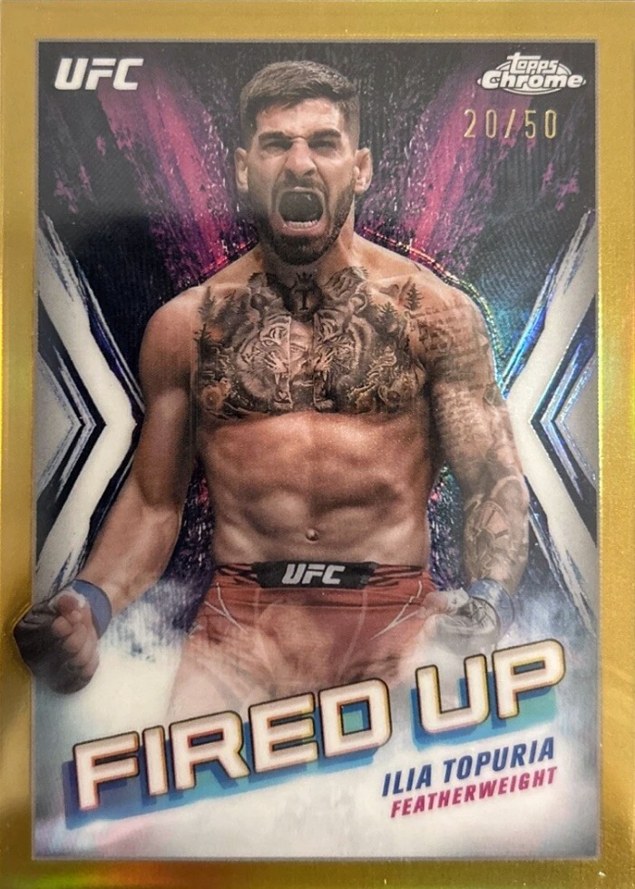 2024 Topps Chrome UFC Gold Refractor Ilia Topuria #FDP-22 /50