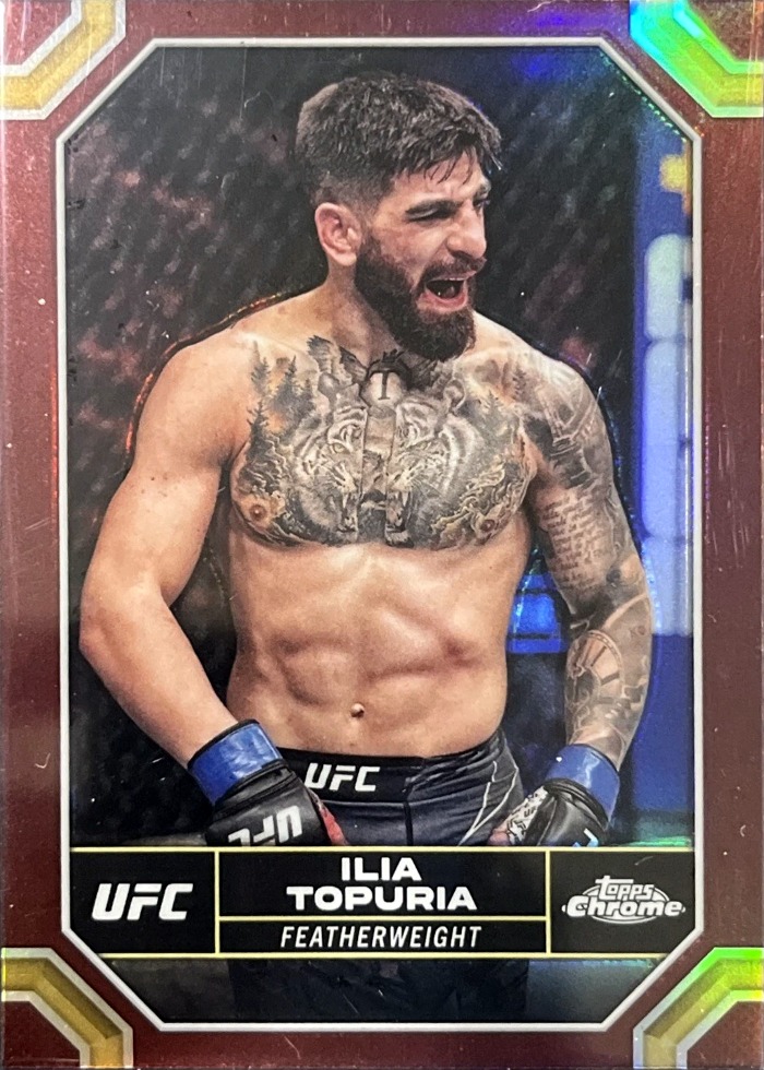 2024 Topps Chrome UFC Magenta Refractor Ilia Topuria #77