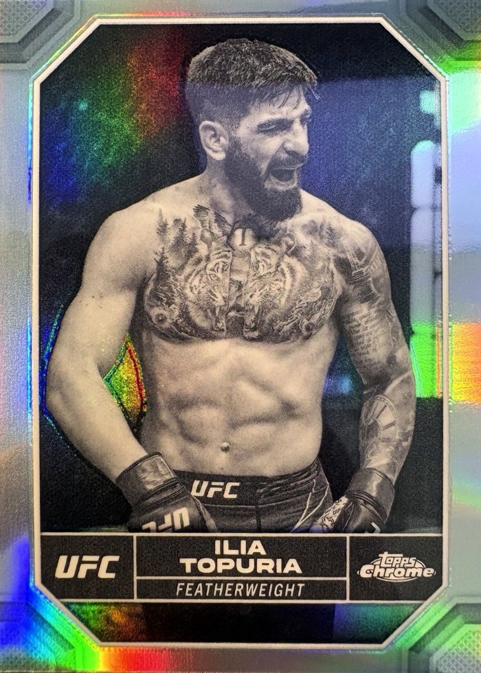 2024 Topps Chrome UFC Negative Refractor Ilia Topuria #77