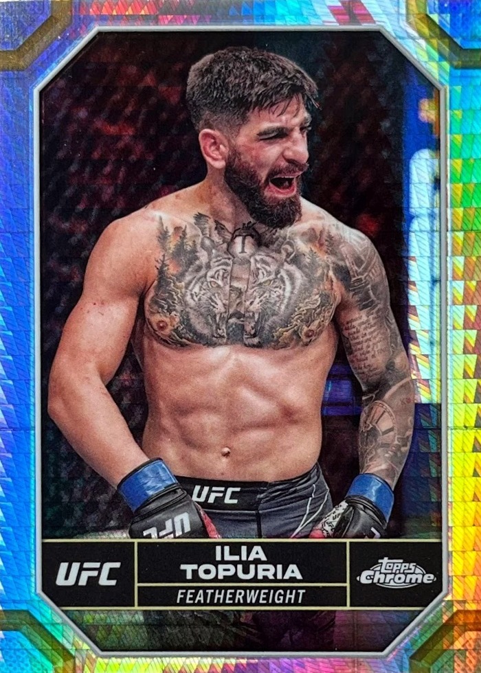 2024 Topps Chrome UFC Prism Refractor Ilia Topuria #77