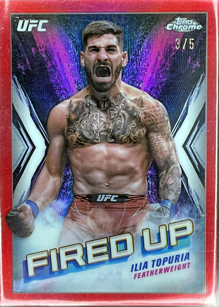 2024 Topps Chrome UFC Red Refractor Ilia Topuria #FDP-22 /5