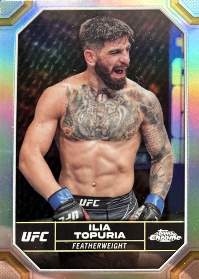2024 Topps Chrome UFC Refractor Ilia Topuria #77