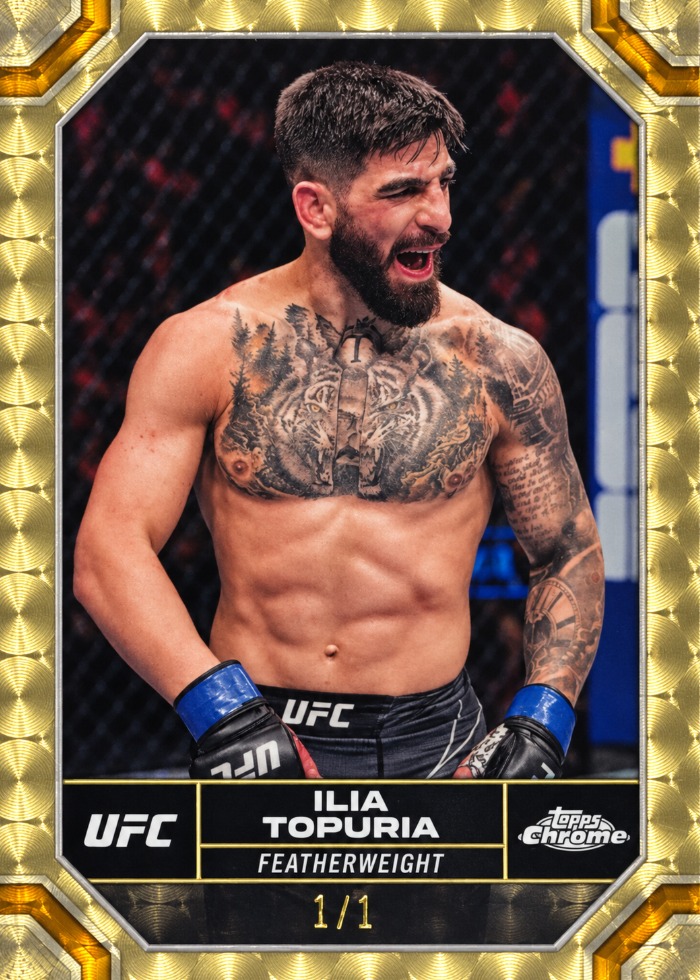 2024 Topps Chrome UFC Superfractor Ilia Topuria #77 /1