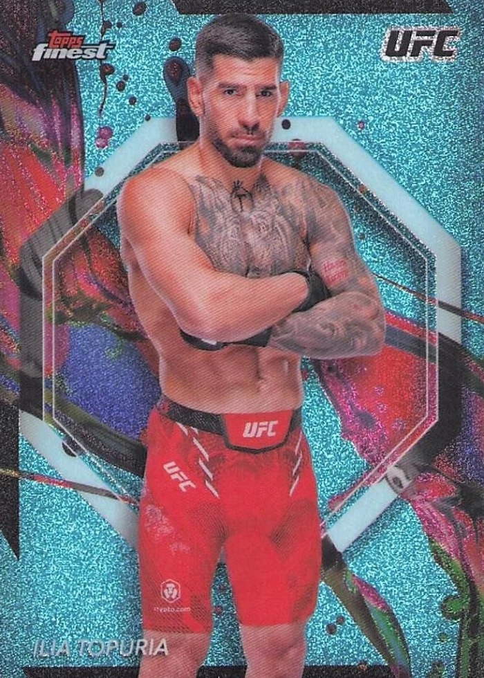 2024 Topps Finest UFC Aqua Glitter Refractor Ilia Topuria #100