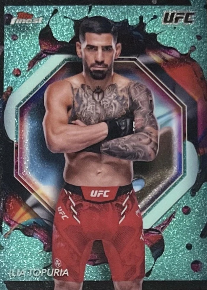 2024 Topps Finest UFC Aqua Glitter Refractor Ilia Topuria #282