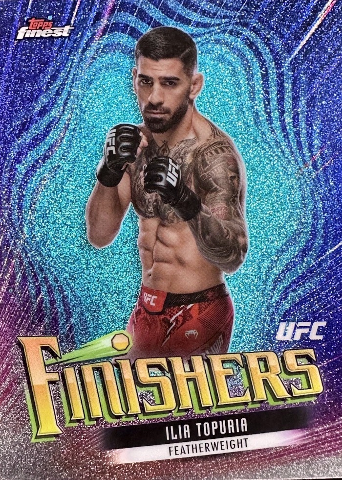 2024 Topps Finest UFC Aqua Glitter Refractor Ilia Topuria #FIN-4