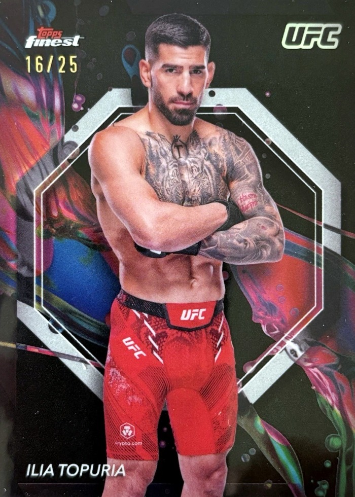 2024 Topps Finest UFC Black Refractor Ilia Topuria #100 /25