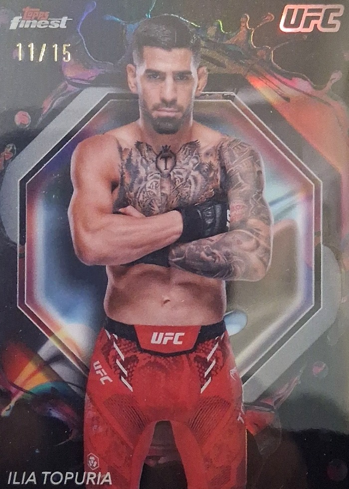 2024 Topps Finest UFC Black Refractor Ilia Topuria #282 /15