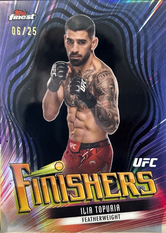 2024 Topps Finest UFC Black Refractor Ilia Topuria #FIN-4 /25