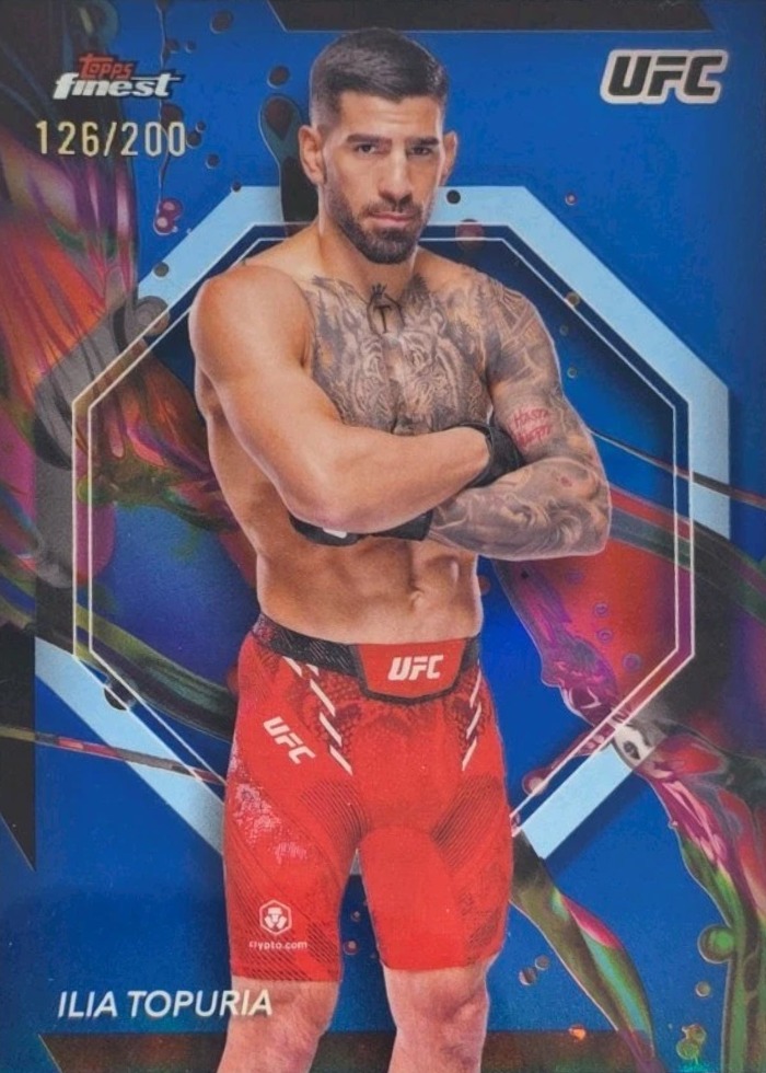 2024 Topps Finest UFC Blue Refractor Ilia Topuria #100 /200