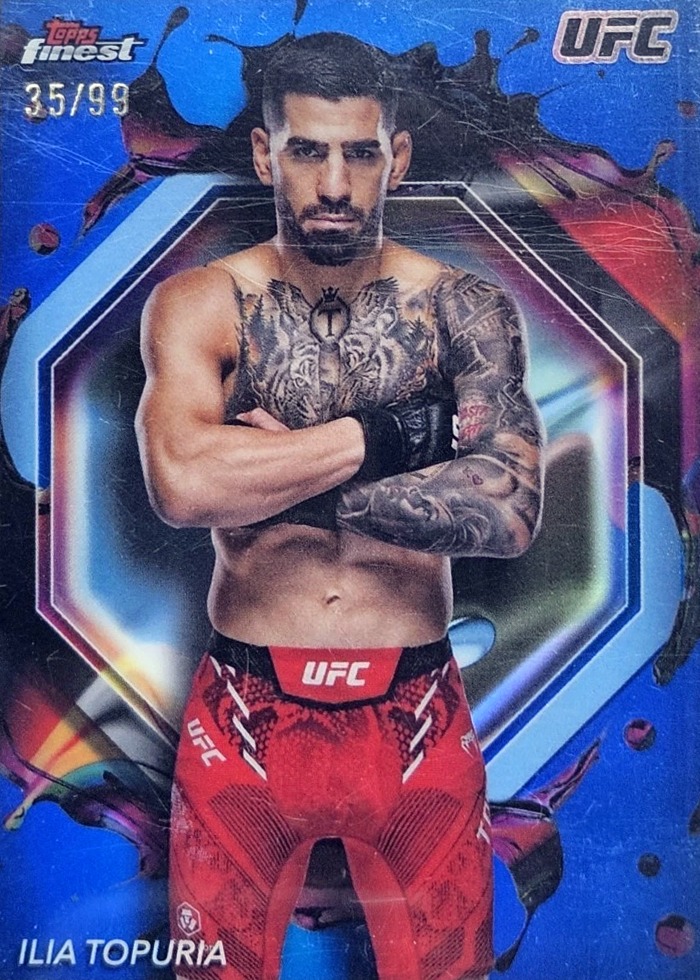 2024 Topps Finest UFC Blue Refractor Ilia Topuria #282 /99
