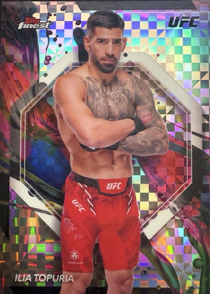 2024 Topps Finest UFC Checkerboard Refractor Ilia Topuria #100