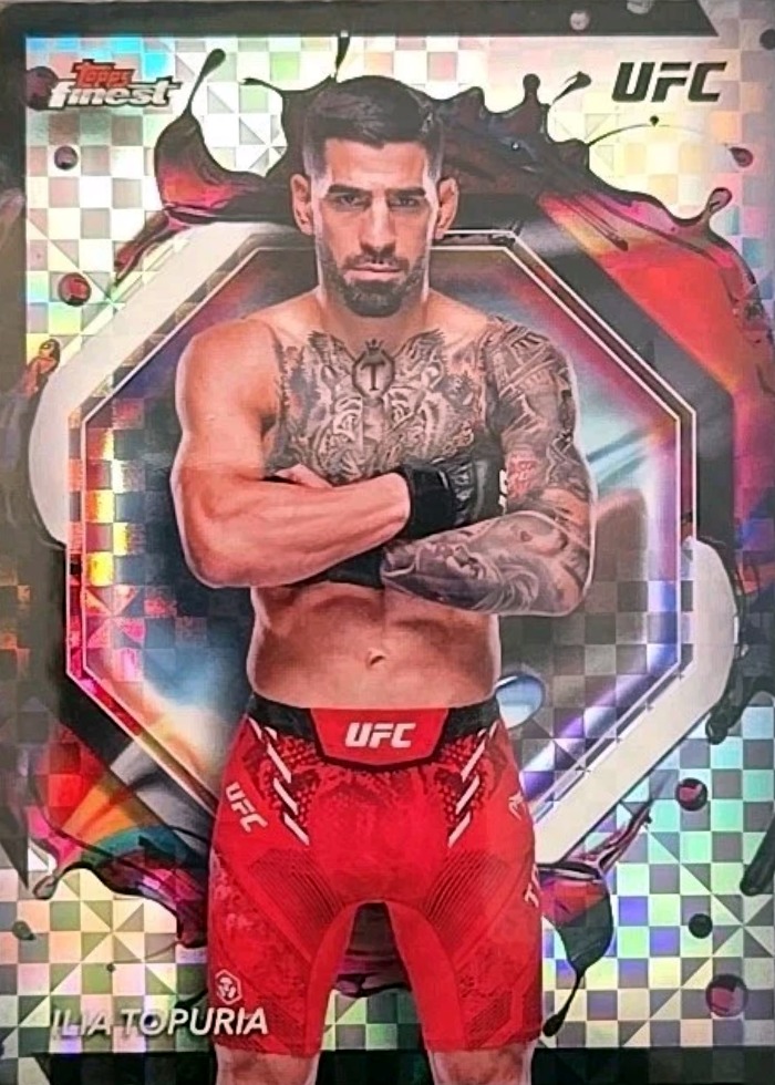 2024 Topps Finest UFC Checkerboard Refractor Ilia Topuria #282