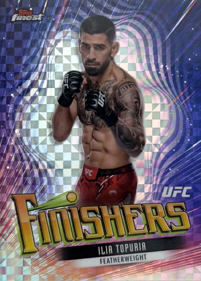 2024 Topps Finest UFC Checkerboard Refractor Ilia Topuria #FIN-4