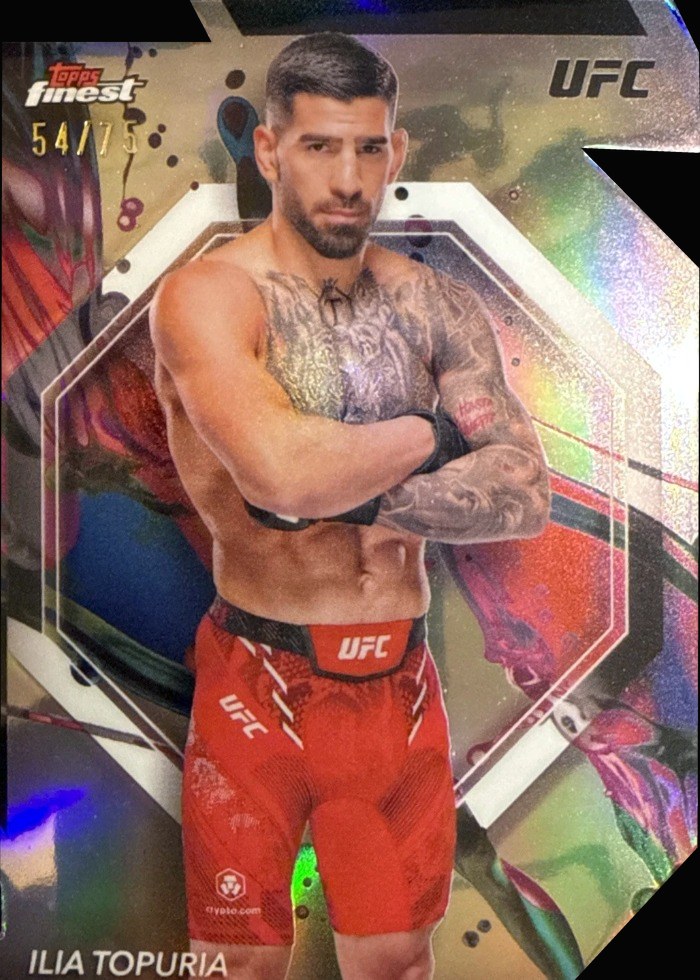 2024 Topps Finest UFC Die-Cut Refractor Ilia Topuria #100 /75