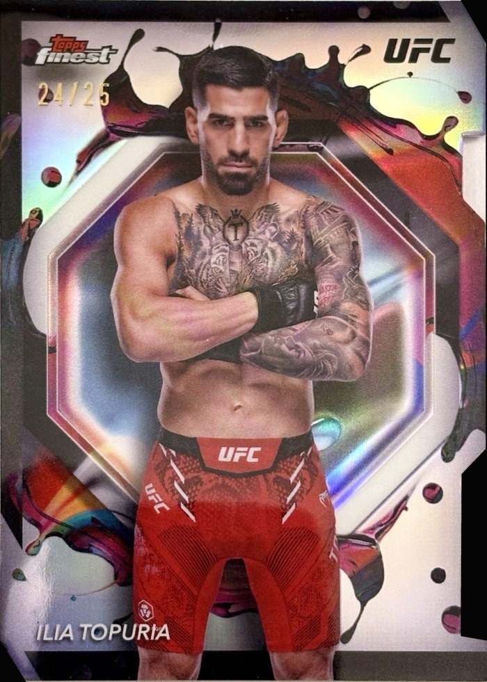 2024 Topps Finest UFC Die-Cut Refractor Ilia Topuria #282 /25