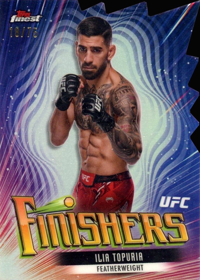 2024 Topps Finest UFC Die-Cut Refractor Ilia Topuria #FIN-4 /75