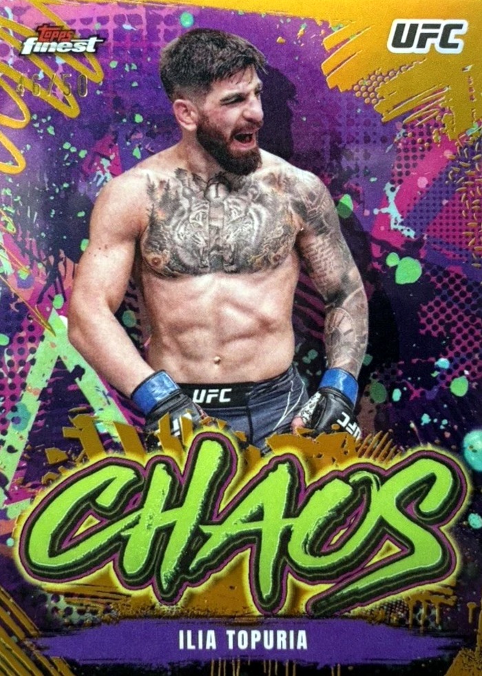 2024 Topps Finest UFC Gold Ilia Topuria #CHA-1 /50