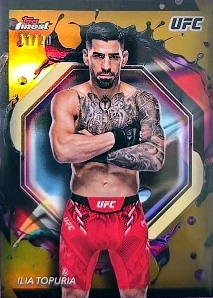 2024 Topps Finest UFC Gold Refractor Ilia Topuria #282 /20