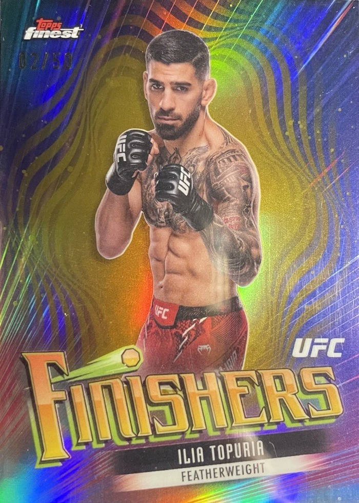 2024 Topps Finest UFC Gold Refractor Ilia Topuria #FIN-4 /50