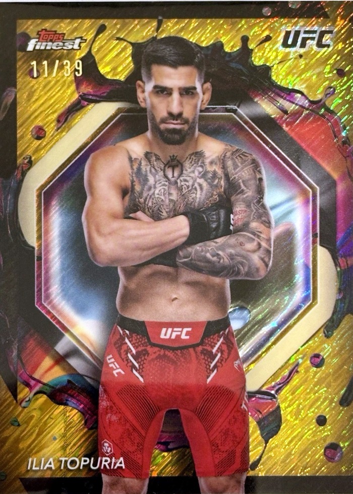 2024 Topps Finest UFC Gold Shimmer Refractor Ilia Topuria #282 /39