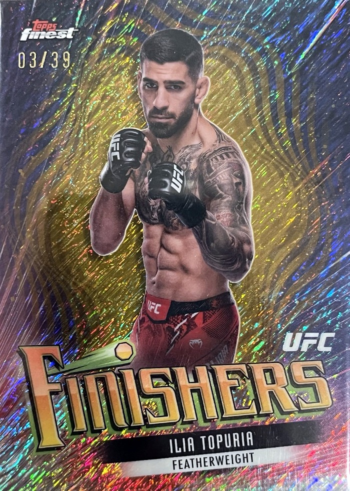 2024 Topps Finest UFC Gold Shimmer Refractor Ilia Topuria #FIN-4 /39