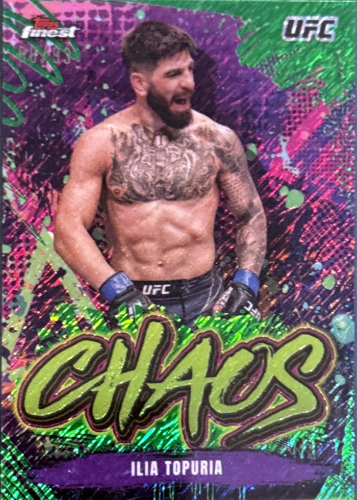 2024 Topps Finest UFC Green Shimmer Ilia Topuria #CHA-1 /93