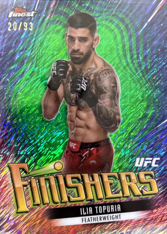2024 Topps Finest UFC Green Shimmer Refractor Ilia Topuria #FIN-4 /93