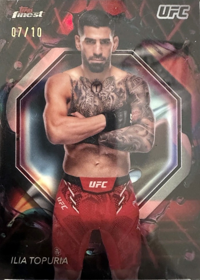 2024 Topps Finest UFC Red/Black Vapor Refractor Ilia Topuria #282 /10