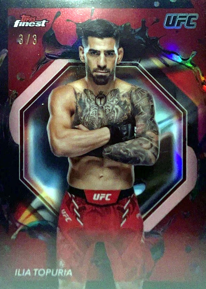2024 Topps Finest UFC Red Refractor Ilia Topuria #282 /3