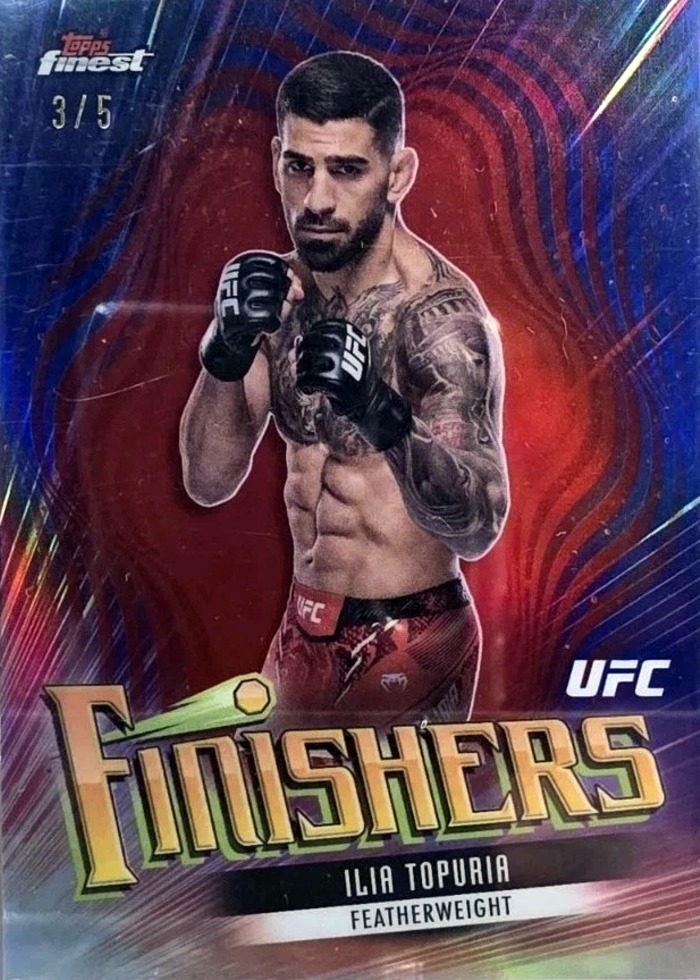 2024 Topps Finest UFC Red Refractor Ilia Topuria #FIN-4 /5