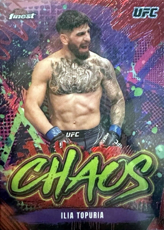 2024 Topps Finest UFC Red Shimmer Ilia Topuria #CHA-1