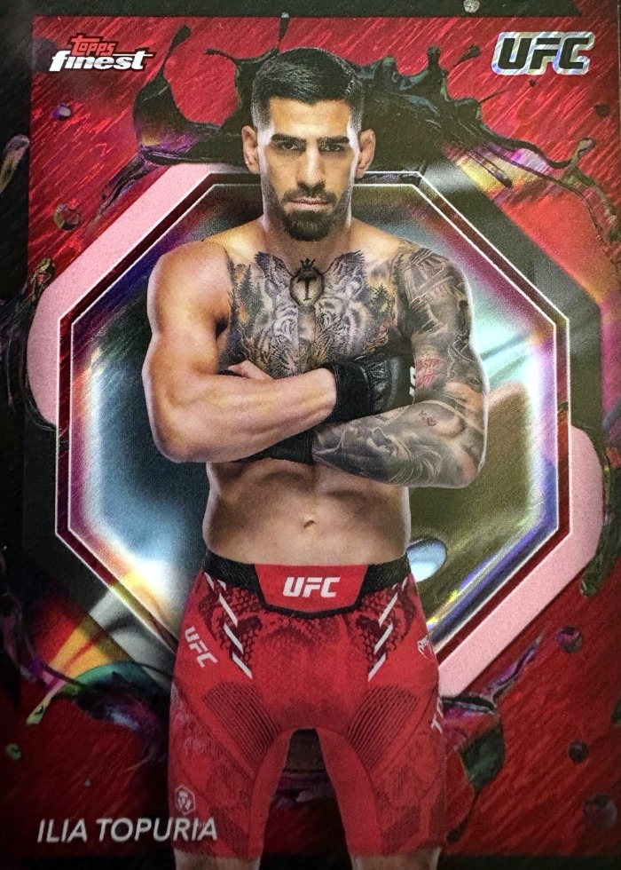 2024 Topps Finest UFC Red Shimmer Refractor Ilia Topuria #282