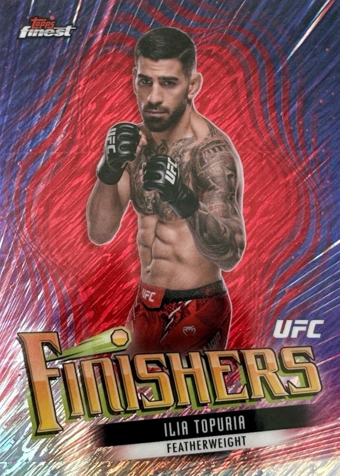 2024 Topps Finest UFC Red Shimmer Refractor Ilia Topuria #FIN-4